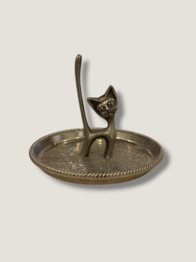 Silver Plated Cat Jewelry Holder